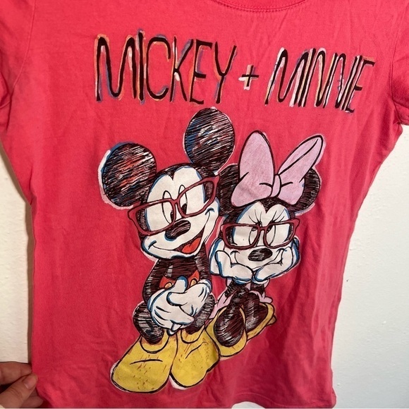 Disney Minnie Mouse T-Shirt Pink Mickey + Minnie - Picture 3 of 11